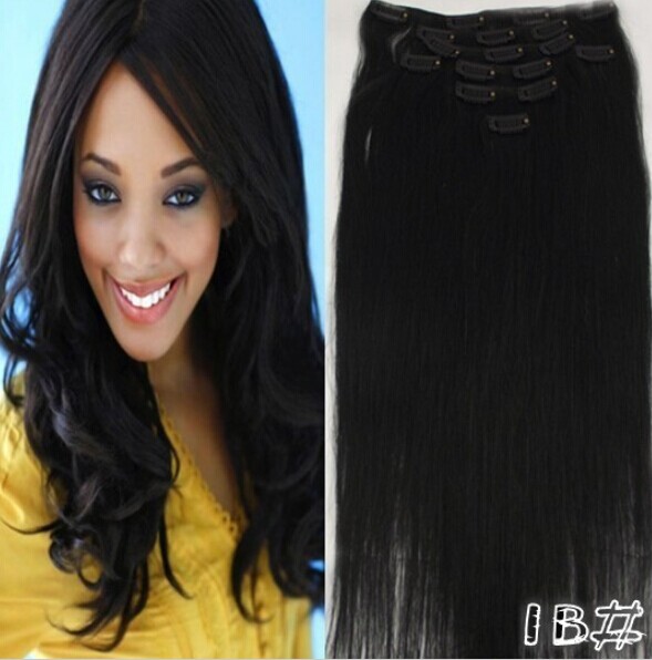 18" 20" 22" 24" 1B# off black180g/set Indian Remy Human Hair Clip In Extensions dhl free Shipping, 1b# natural black
18" 20" 22" 24" 1B# off black180g/set Indian Remy Human Hair Clip In Extensions dhl free Shipping, 1b# natural black