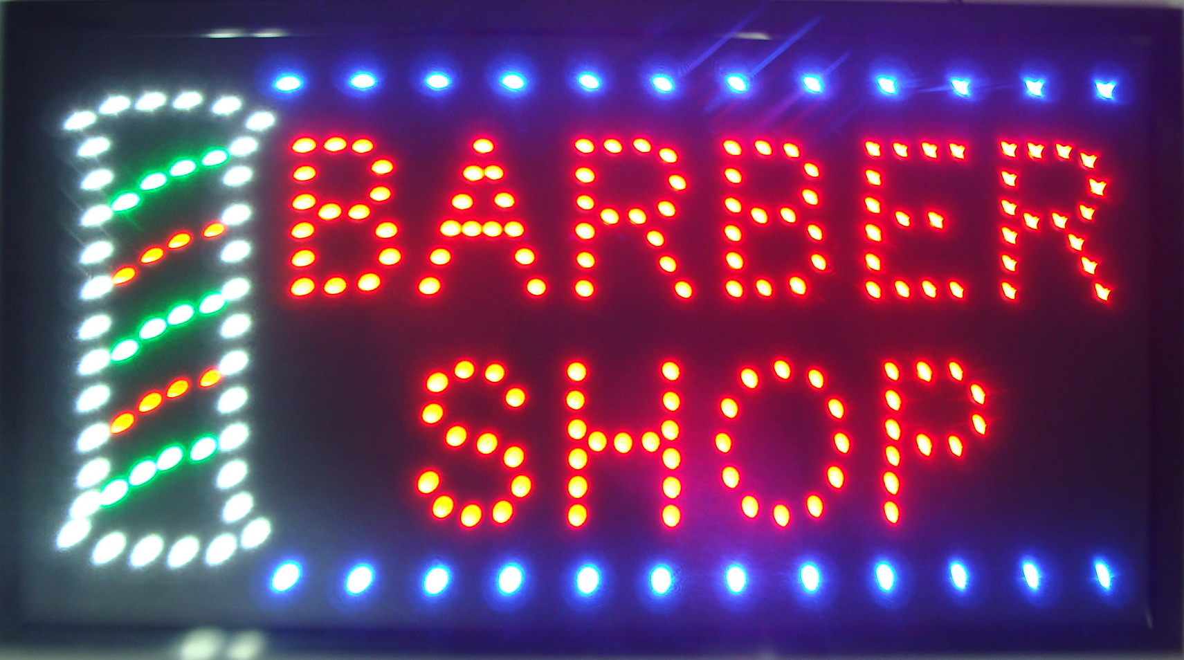 Ultra Bright LED Neon Sign BARBER SHOP Light Animated Neon Signs Led neon sign billboard size 23.62''x13''
Ultra Bright LED Neon Sign BARBER SHOP Light Animated Neon Signs Led neon sign billboard size 23.62''x13''