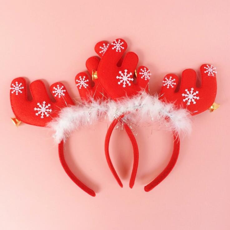 antlers ears with bells clasp head band students Christmas gift hair hoop decorations gifts chrismas CH01003