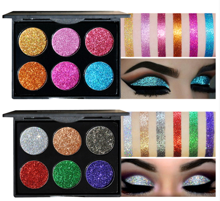 Makeup Palette Diamond Glitter Color Powder EyeShadow Palette Luminous Glitter 6 Colors Platte Highlight Color Eyeshadow, Multi
Makeup Palette Diamond Glitter Color Powder EyeShadow Palette Luminous Glitter 6 Colors Platte Highlight Color Eyeshadow, Multi