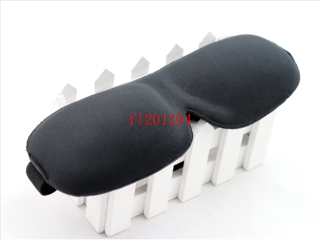 500pcs/lot Free Shipping Black Travel Sleep 3D Eye Mask Cover Sponge Eye Patch Sleeping Mask No nosewing