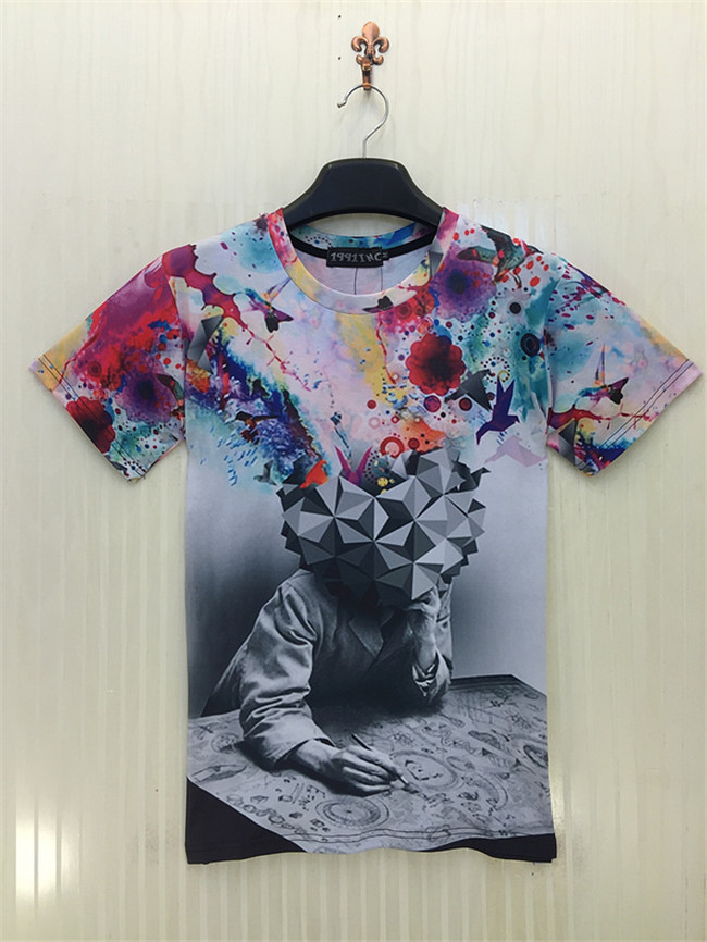 Alisister new fashion The Thinker Printing Abstract t-shirt Unisex Women/Men Casual 3d t shirt for men/women harajuku tee shirt