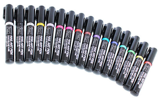 Wholesale New Style Convenient Fashion 16 Colors 3D Nail Art Pen Painting Design Tool Drawing for UV Gel Polish Manicure (Random Color)