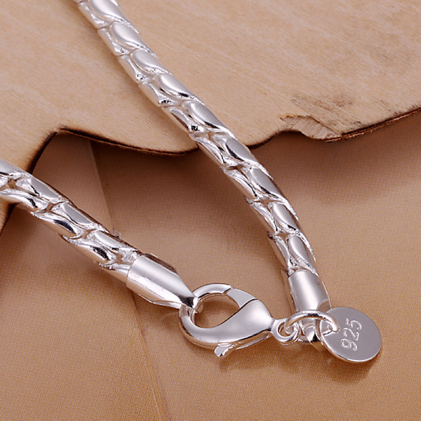 Hot sale best gift 925 silver Little Twisted Rope Bracelet DFMCH210,Brand new 925 sterling silver plated Chain link bracelets high grade