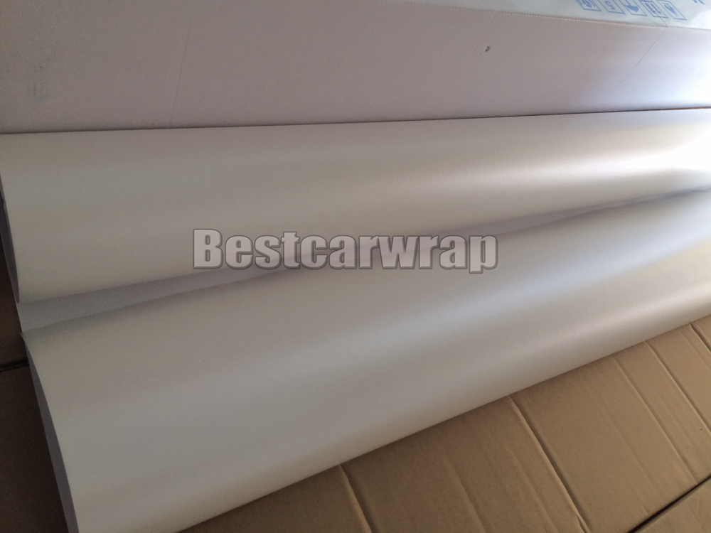 Satin pearl white matte Vinyl Wrap Satin matte Chrome white Car wrap Film With Air bubble Free Foile Pearl White Foil Size 1.52x20m/Roll