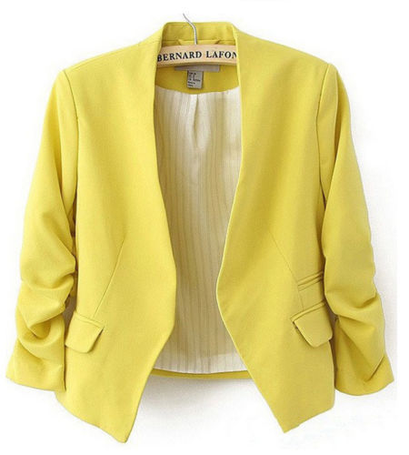 Fashion HotWomens Ladies Fashion Korea Solid Slim Casual Suit Blazer Coat Jacket