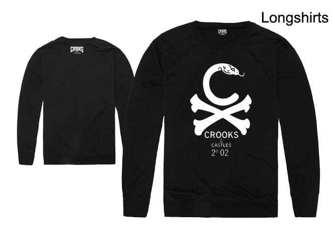 Crooks and Castles Men T-shirts Men's Clothing fashion long sleeve Round Neck Brand Men Casual sports sweatshirts free shipping, White;black
Crooks and Castles Men T-shirts Men's Clothing fashion long sleeve Round Neck Brand Men Casual sports sweatshirts free shipping, White;black