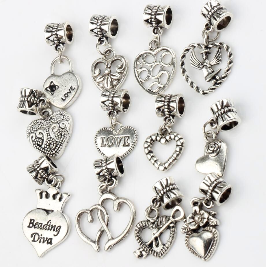 Angel LOVE Heart Flower Charm Big Hole Beads 120pcs/lot Tibetan Silver Fit Dangle Bracelets Jewelry DIY B339-B958
Angel LOVE Heart Flower Charm Big Hole Beads 120pcs/lot Tibetan Silver Fit Dangle Bracelets Jewelry DIY B339-B958
