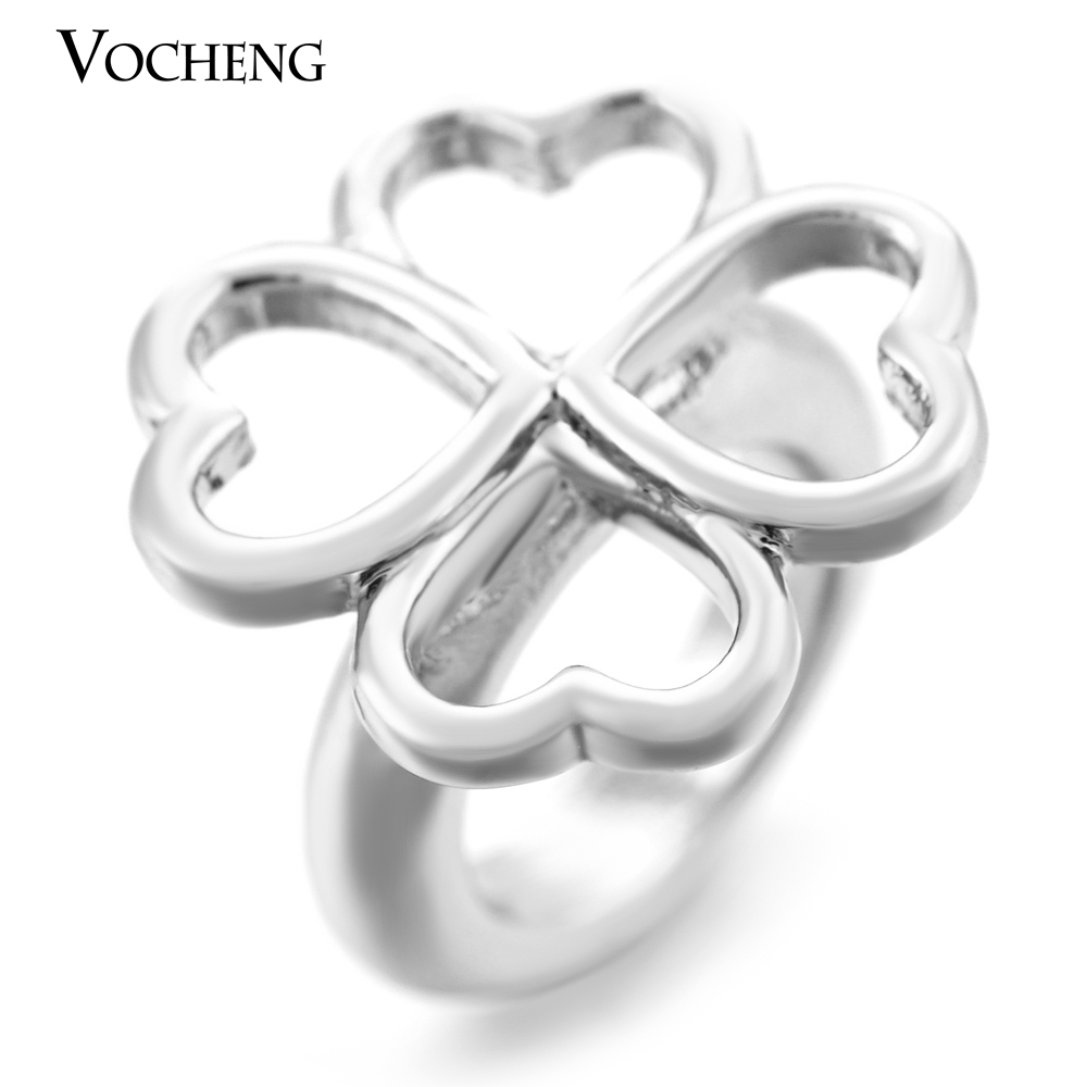 VOCHENG Endless Charms Brass Material Real Gold Plating Interchangeable Heart Charm Fit 6mm Sheep Leather Bracelet VC-091