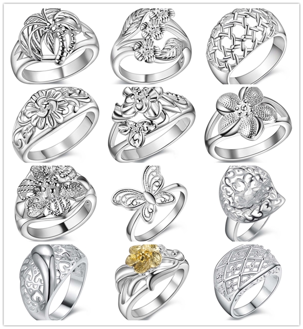 Mixed style 925 Sterling silver flower finger ring fashion jewelry new design Christmas gift for women Free shipping
Mixed style 925 Sterling silver flower finger ring fashion jewelry new design Christmas gift for women Free shipping