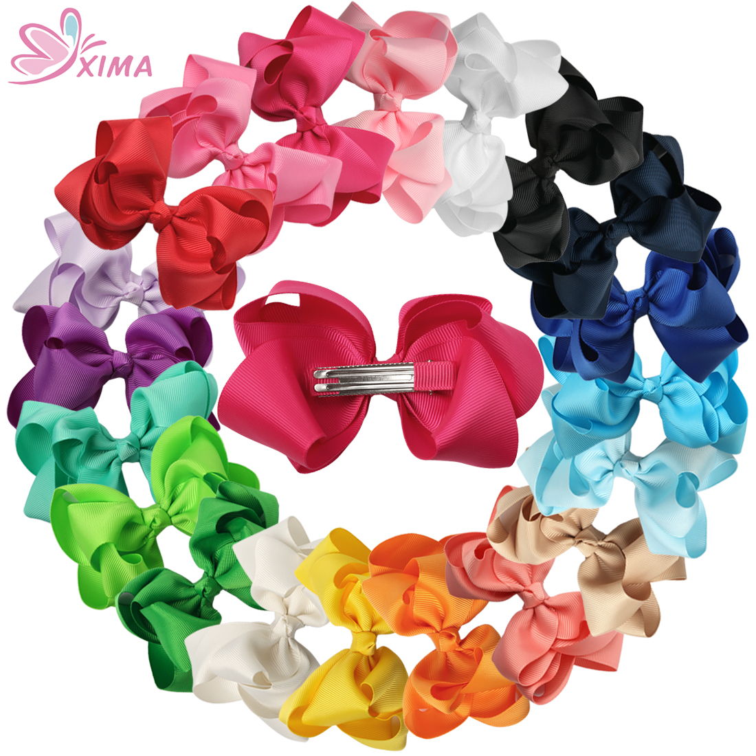 Xima 20pcs 4 inch Grosgrain Ribbon Bows Lined Double Prong Alligator Clips Bow For Hair Accessories Hair Pin Hair Clips
Xima 20pcs 4 inch Grosgrain Ribbon Bows Lined Double Prong Alligator Clips Bow For Hair Accessories Hair Pin Hair Clips
