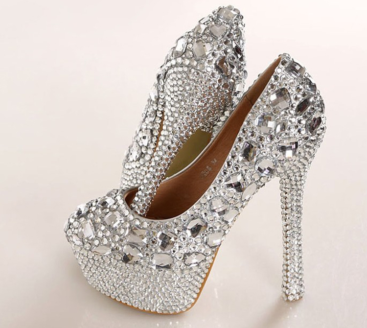 Gorgeous Fashion Silver Bridesmaid High Heels Crystal Bridal Wedding Shoes Lady Glitter Bridal Dress Shoes Party Prom Shoes
Gorgeous Fashion Silver Bridesmaid High Heels Crystal Bridal Wedding Shoes Lady Glitter Bridal Dress Shoes Party Prom Shoes