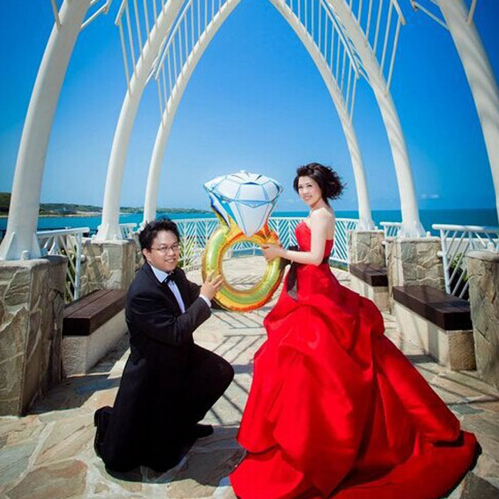 43 Inches Funny Big Diamond Ring Balloon 2015 New Fashion Party Wedding Decorations Diamond Ring Balloon Make a Proposal Wedding Gifts