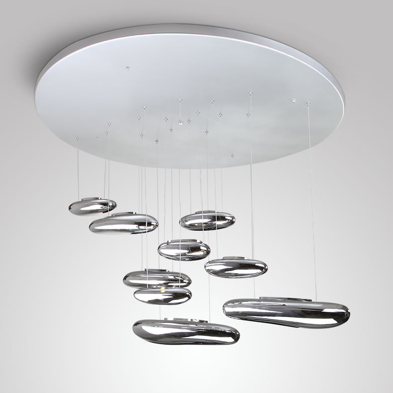 LED Pendant Lamps Mercury Water Drop Droplight Fashion Lighting Hotel Living Room Ceiling Light Chandelier Lamp Electroplating Chandelier