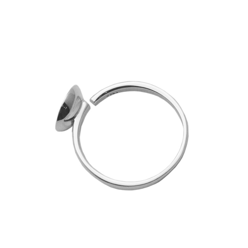 Beadsnice sterling silver ring blanks 10mm round ring setting handmade jewelry findings adjustable ring for female Christmas gift ID 32839