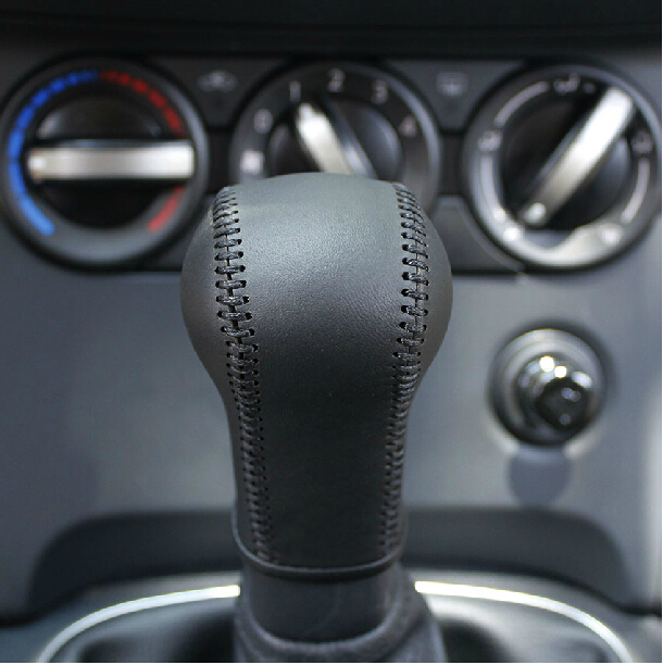 Case for Nissan Qashiqai 5MT manual gear Shift Knob Cover Hand-stitched Genuine Leather DIY gear covers leather accessories