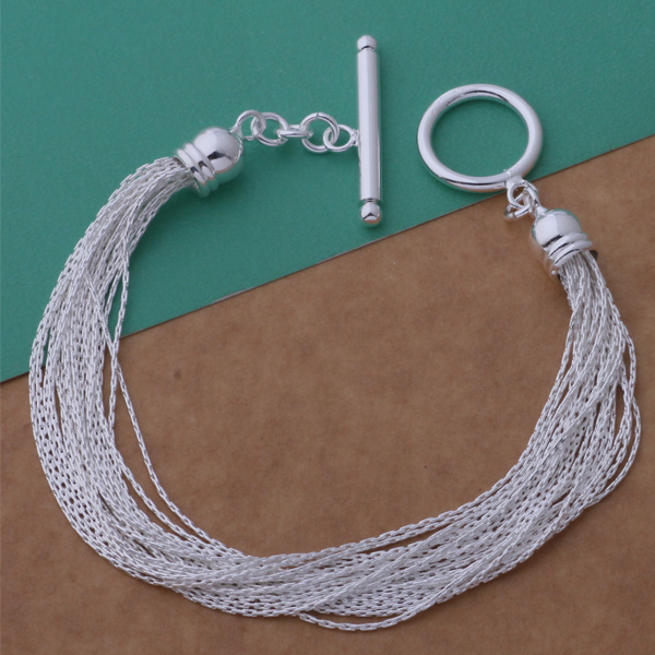 Free Shipping with tracking number Top Sale 925 Silver Bracelet Multi-line Bracelet Silver Jewelry 10Pcs/lot cheap 1576
