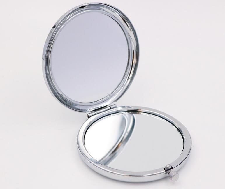 Silver blank compact mirrors Great for DIY cosmetic makeup mirror Wedding Party Gift