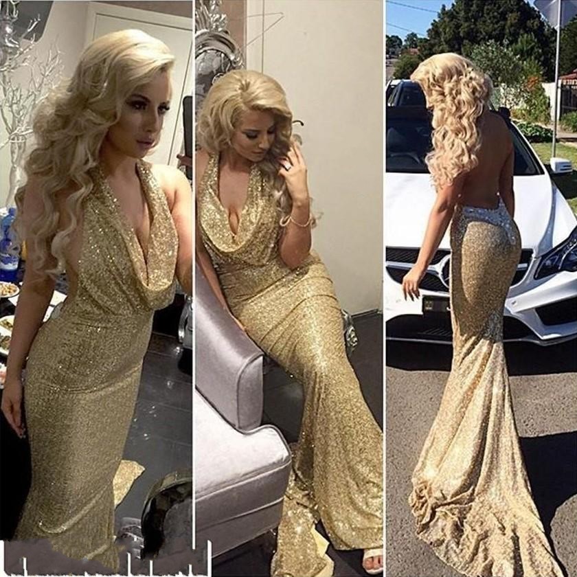 2016 Glittering Gold Sequins Mermaid Prom Dresses with Saprking crystal Sexy Sexy Neckline Backless Formal Evening Gowns Vestidos de Novia, Orange
2016 Glittering Gold Sequins Mermaid Prom Dresses with Saprking crystal Sexy Sexy Neckline Backless Formal Evening Gowns Vestidos de Novia, Orange