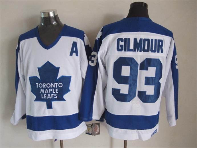 

Top Quality ! 1978 Men Toronto Maple Leafs Ice Hockey Jerseys #93 Doug Gilmour Retro Vintage CCM Authentic Stitched Jerseys Mix Order, White