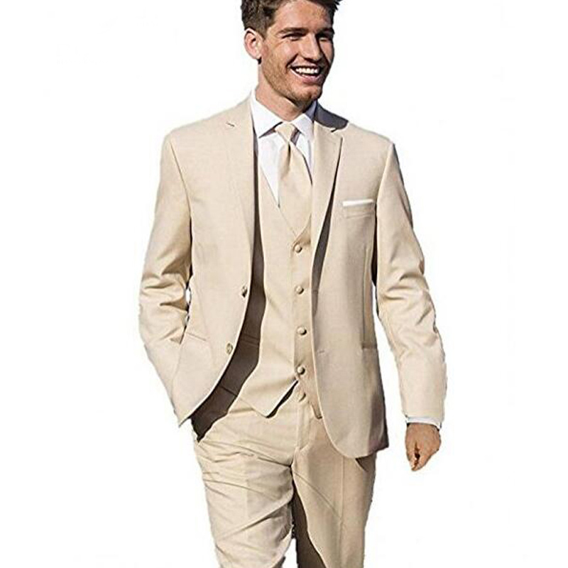 Khaki Wedding Groom Tuxedos 2018 Three Piece Notched lapel Two button Business Men Suits Custom Made Groomsmen Suit (Jacket + Vest + Pants), Royal blue
Khaki Wedding Groom Tuxedos 2018 Three Piece Notched lapel Two button Business Men Suits Custom Made Groomsmen Suit (Jacket + Vest + Pants), Royal blue