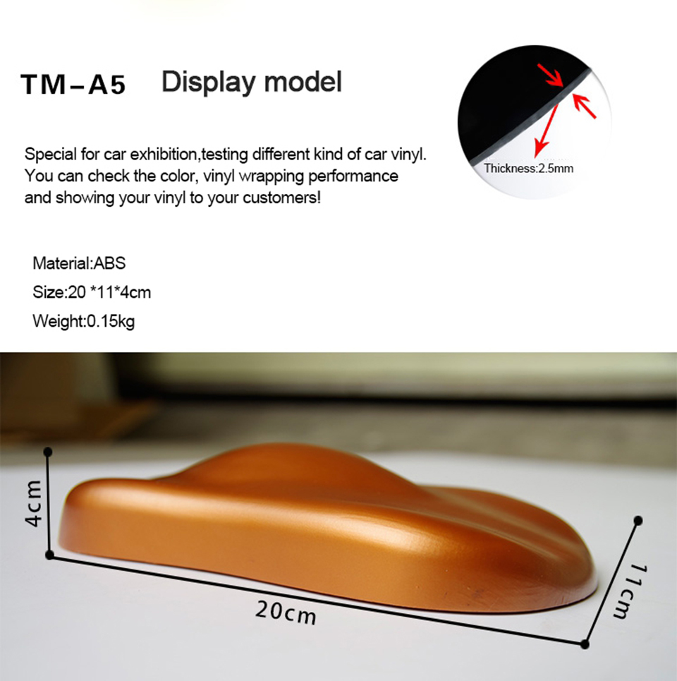 Professional Car Wrap Color Display Model | Racer Shape for Vinyl, Plastidip & Hydro Dip Film Sample Showcase & Color Matching MO-A5