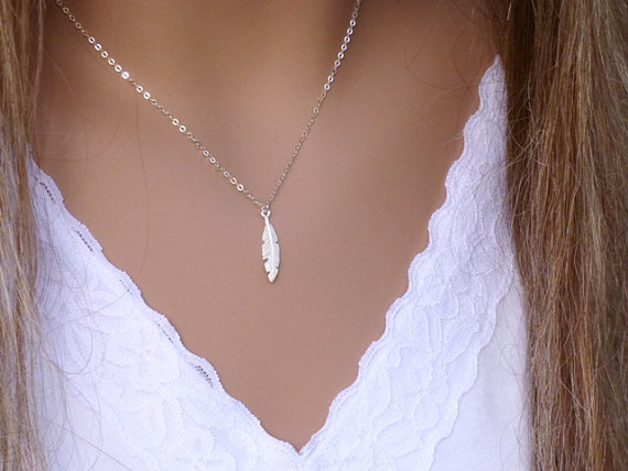 10PCS Long Leaf Necklace Nature Tree Pot Fallen Feather Leaves Necklace Vine Olive Necklaces