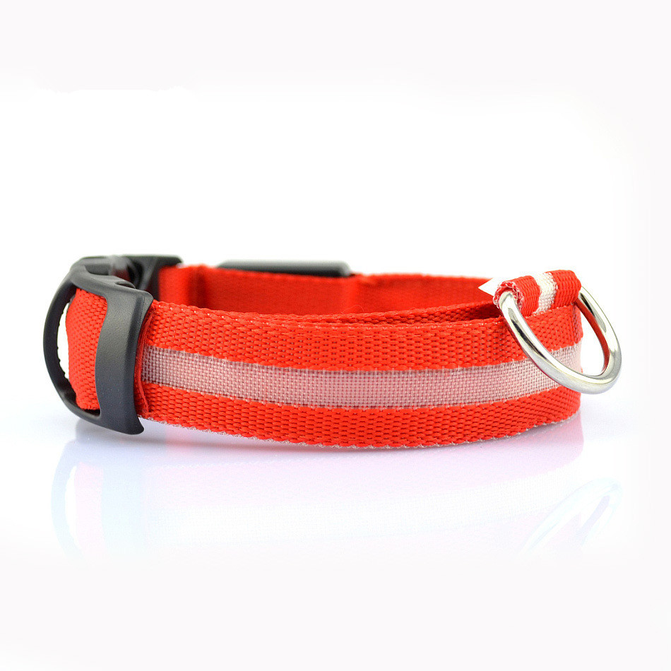 Nylon Light Night Safety Flashing Glow Supplies Pet Cat Collars Dog Accessories For Small Dogs Collar LED