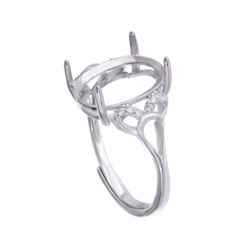 Adjustable Semi Mount Ring Settings For Oval Stone With Side CZ Blank Base Solid 925 Sterling Silver Simple Design Jewelry Wedding
Adjustable Semi Mount Ring Settings For Oval Stone With Side CZ Blank Base Solid 925 Sterling Silver Simple Design Jewelry Wedding
