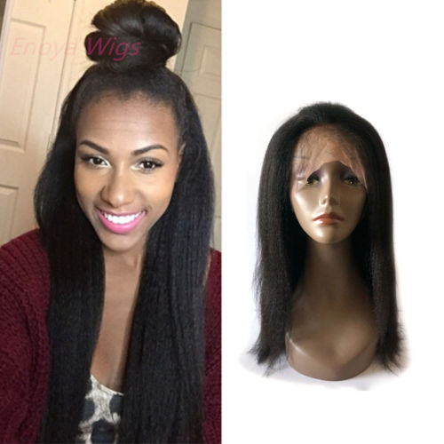 Top Italian Yaki 360 Lace Frontal Wig virgin Human Hair front kinky straight Wigs Pre Plucked black women bleached knots 14inch DIVA1, 1b;natural color
Top Italian Yaki 360 Lace Frontal Wig virgin Human Hair front kinky straight Wigs Pre Plucked black women bleached knots 14inch DIVA1, 1b;natural color