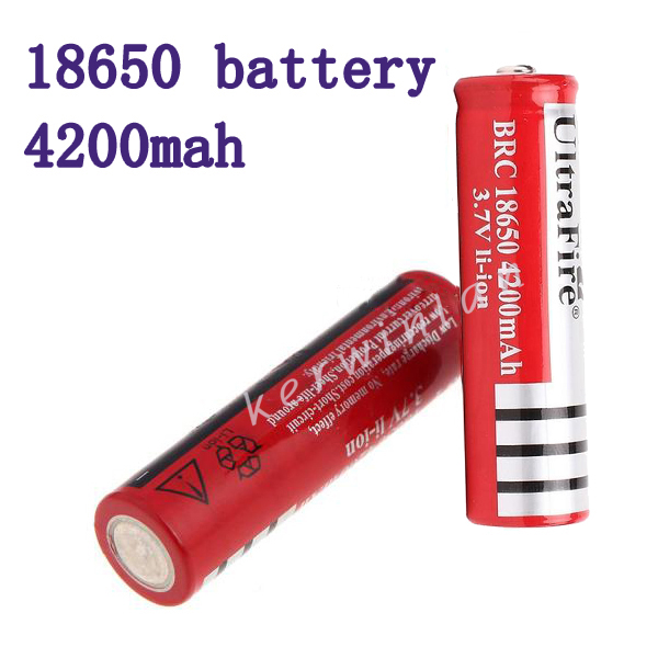 18650 3.7v 4200mAh UltraFire Rechargeable Lithium Li-ion Battery for Electronic Cigarette LED bike light Heanlamp Flashlight от DHgate WW