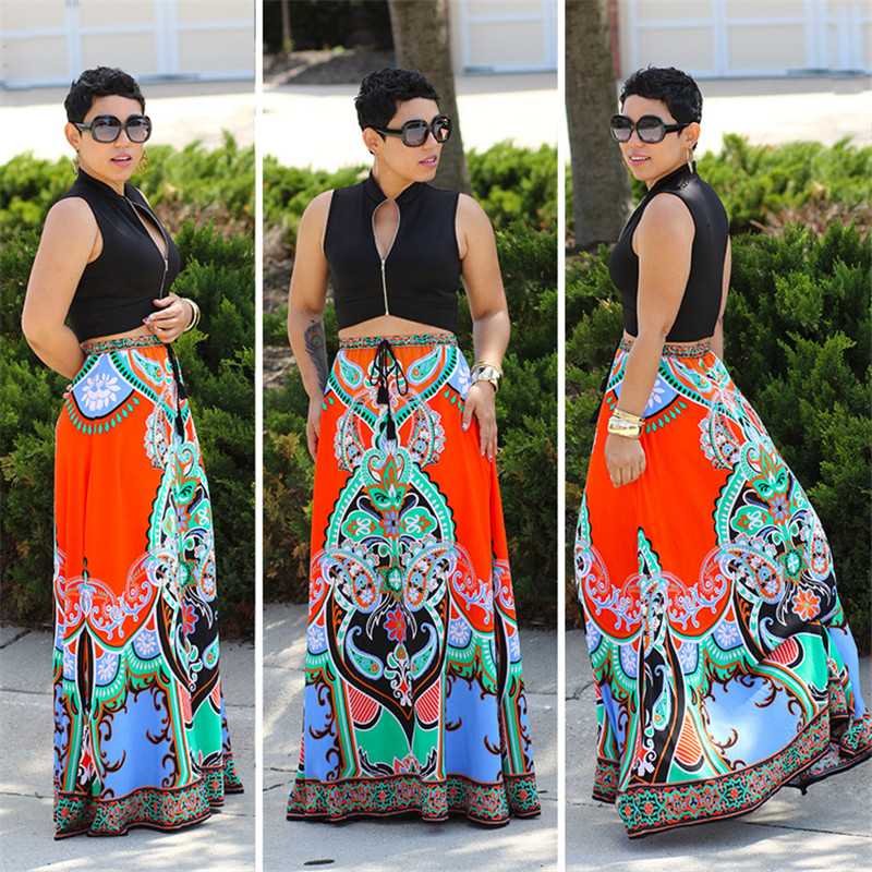 Summer Style Boho Party Casual Floral Printed Maxi Skirts High Waisted Long Dress For Women Free Shipping, Black
Summer Style Boho Party Casual Floral Printed Maxi Skirts High Waisted Long Dress For Women Free Shipping, Black