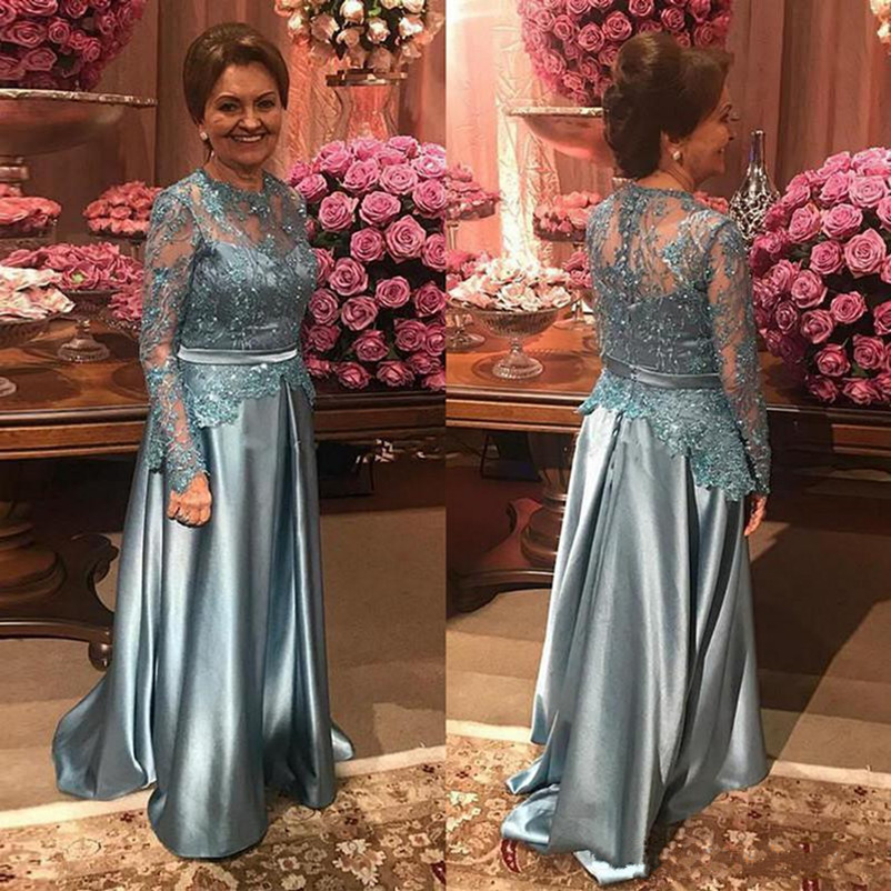 Fashion Long Sleeve Plus Size Mother Of Bride Dresses Jewel Lace Appliqued A Line Bridal Party Gown Women Evening Formal Wear Custom Made
Fashion Long Sleeve Plus Size Mother Of Bride Dresses Jewel Lace Appliqued A Line Bridal Party Gown Women Evening Formal Wear Custom Made