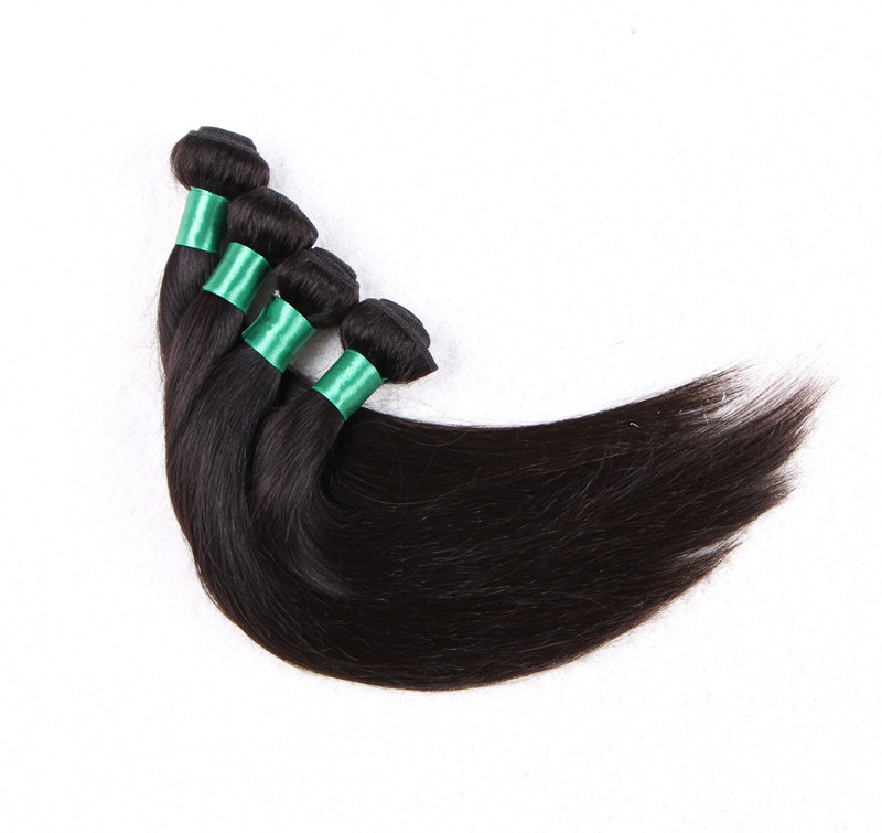 High-Quality Elibess Grade 6 Remy Straight & Curly Hair Bundles - Natural Look, 50g Per Bundle, Set of 4