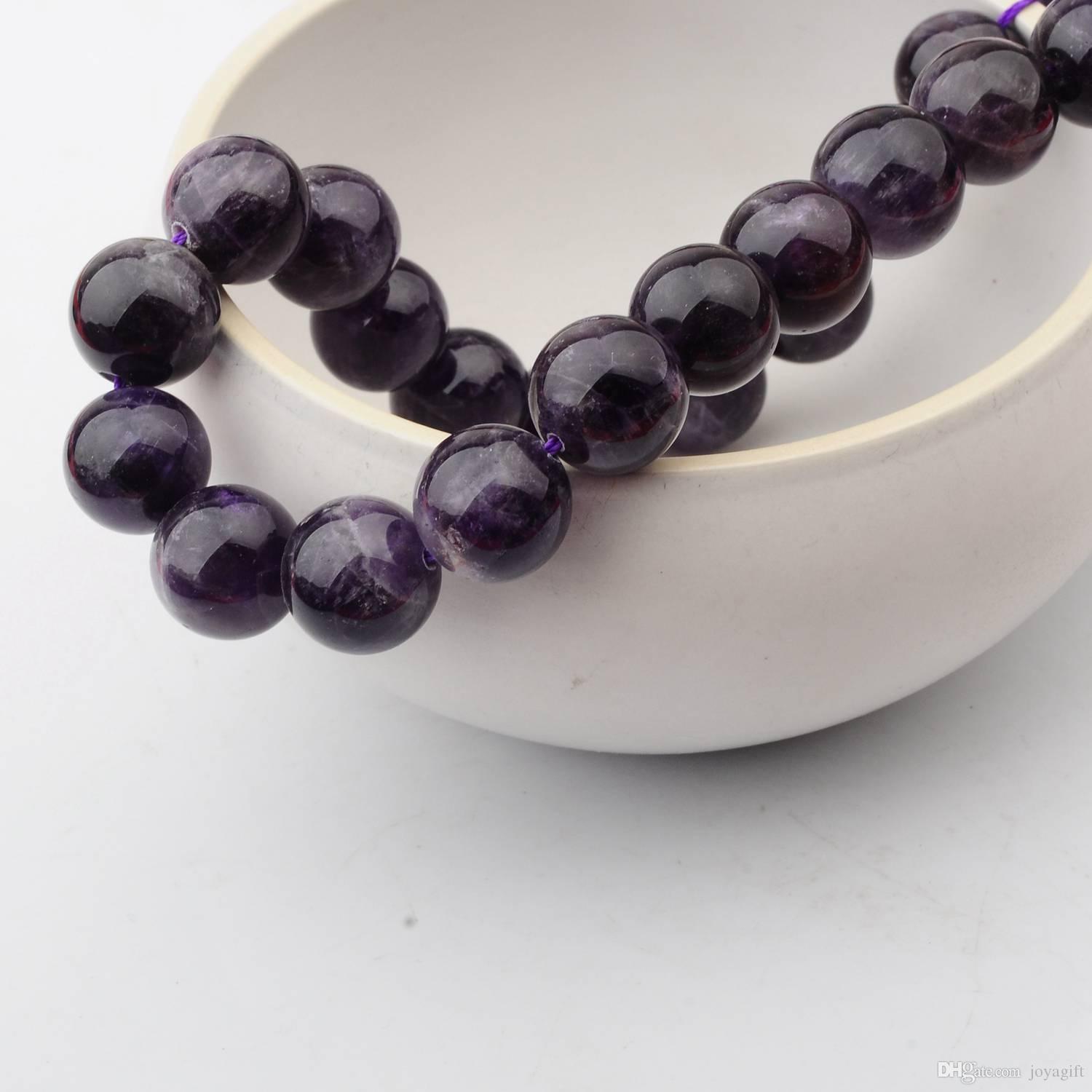 Hot Sales Natural Real Amethyst Beads 14MM loose stone jewerly beads for diy fashion women jewellery free shipping