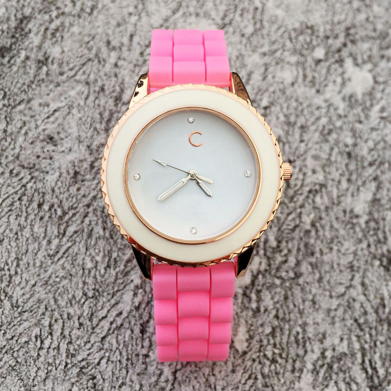 Fashion Brand for women Girls Soft Silicone strap quartz wrist watch CH01