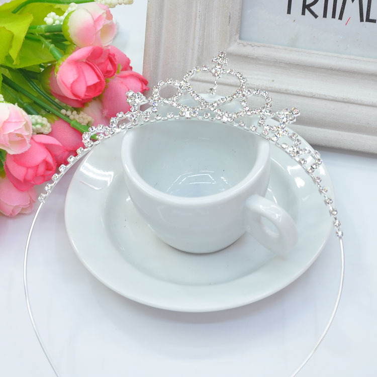 FG 1509 2014 New Cute Children Kids Girls Rhinestone Princess Hair Band Crown Headband Tiara children party jewelry