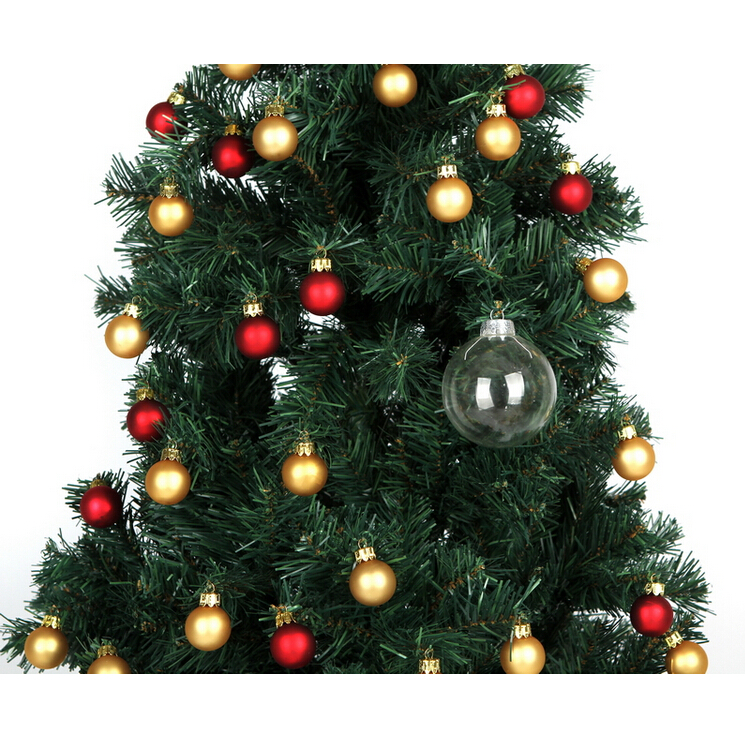Bauble Xmas Decoration Balls Clear Glass Wedding balls 3 / 80mm Christmas Ornaments