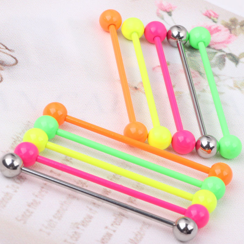 38MM long industrial bar barbell ear piercing earrings sexy cute cheap stainless steel body jewelry, Silver
38MM long industrial bar barbell ear piercing earrings sexy cute cheap stainless steel body jewelry, Silver
