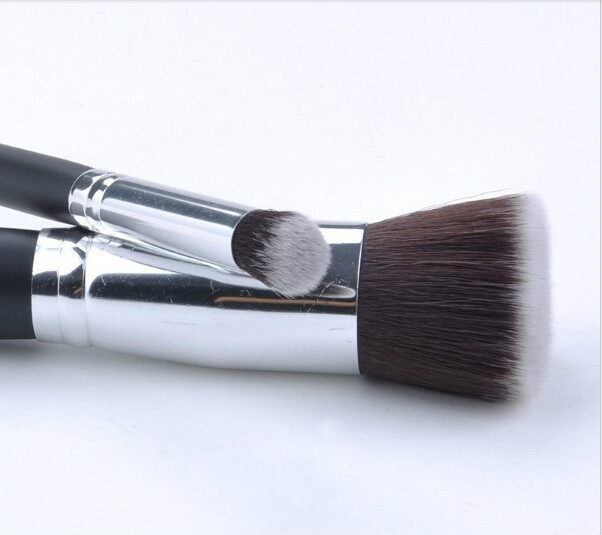 New Arrival10pPcs/lot Silver Synthetic Kabuki Makeup Brush Set Cosmetics Foundation Blending Women Blush Makeup Tool