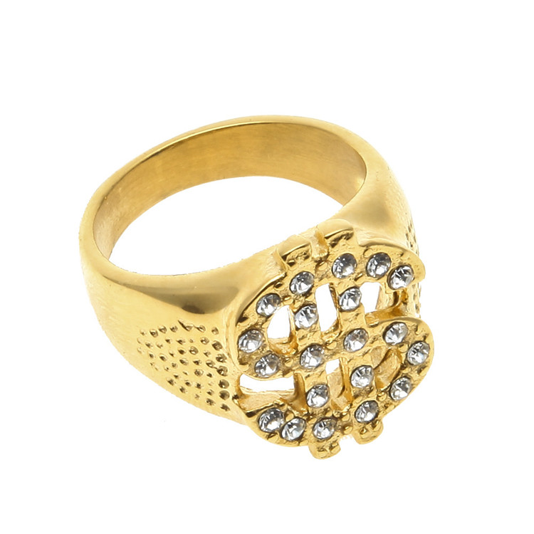 US Dollar Sign Ring rhinestone Street Style Gold Color Size 8/9/10/11/12 Stainless Steel Hip Hop Ring For Rappers/Men
US Dollar Sign Ring rhinestone Street Style Gold Color Size 8/9/10/11/12 Stainless Steel Hip Hop Ring For Rappers/Men