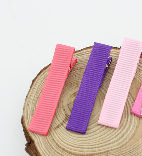 Alligator Hair Clip Grossgrain Ribbon Lined cover Single Pronged Clips girls Hair bow flower headwear Accessories 20pcs FJ3206