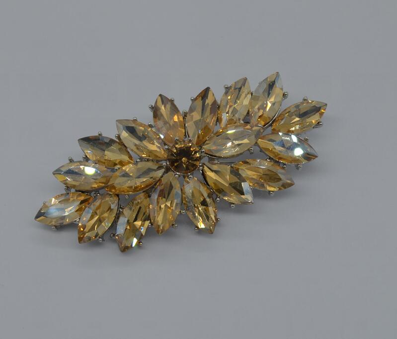 Champagne Glass Marquise Crystal Diamante Brooch Prom Party Pin Gifts