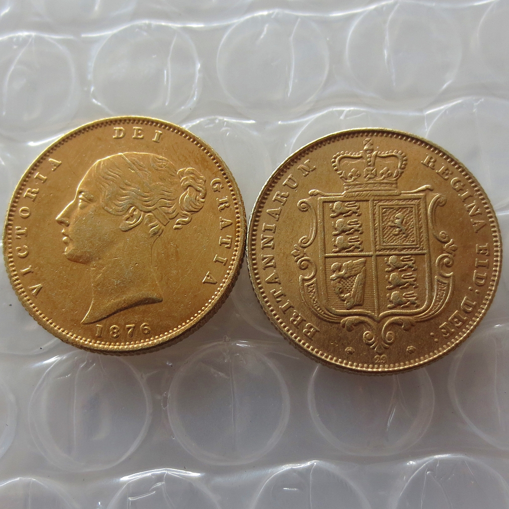 1876 Queen Victoria Young Head Gold Coin Very Rare Half Sovereign Die 29 Copy Coin Promotion Cheap Factory Price nice home Accessories Coins
1876 Queen Victoria Young Head Gold Coin Very Rare Half Sovereign Die 29 Copy Coin Promotion Cheap Factory Price nice home Accessories Coins