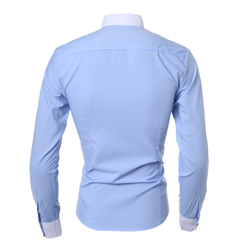 Wholesale-Bingo 2016 M-XXL size European & American Unique design men's cultivating long-sleeved shirt collar adjustable sleeve cardigan