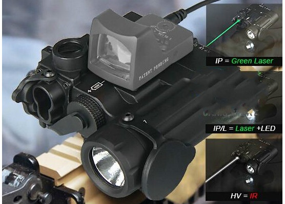 Wholesale-new arrival DBAL-D2 Dual Beam Aiming Laser Green w/IR LED Illuminator Class 1 with mini red dopt for hunting CL15-0074 Wholesale-new arrival DBAL-D2 Dual Beam Aiming Laser Green w/IR LED Illuminator Class 1 with mini red dopt for hunting CL15-0074