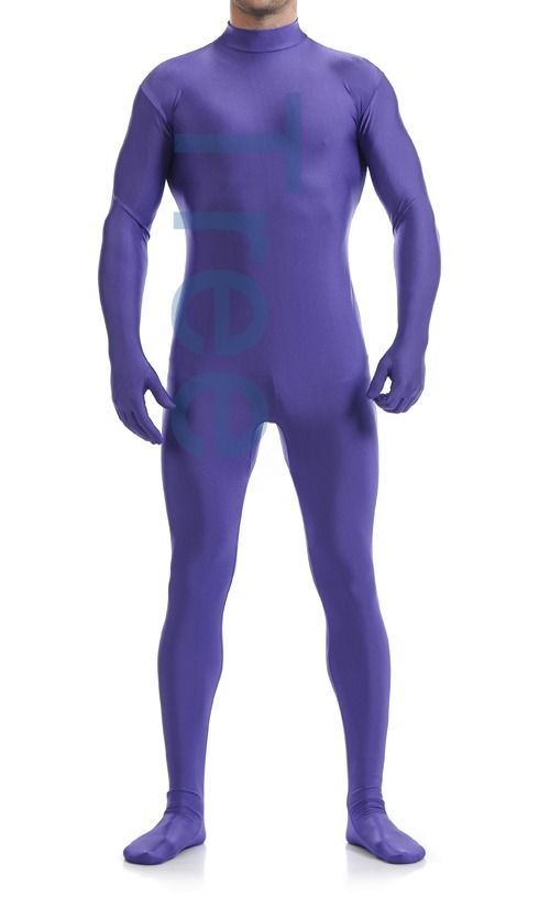 Wholesale-New Sexy Lycra Spandex Zentai Body Suit Bodysuit Headless No Hood Catsuit / Back Zipper Onesies Leotard