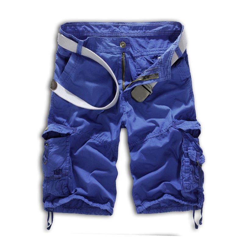 Men's Loose Fit Casual Army Green Camouflage Military Cargo Knee Length Shorts Without Belt Spring Summer shorts