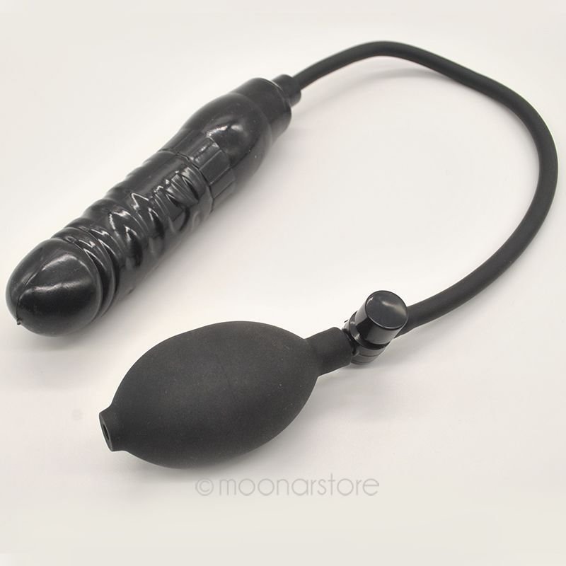 W1022 New Inflatable Dildo Pump Penis Cock Anal Sex Toy Butt Plug Blow-Up + GETS Wider Sex Products YP0026