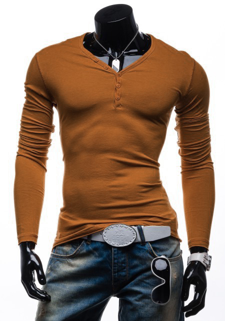 2016 New Men'S long-Sleeve Cotton T-Shirt Slim Singlet Solid Color Fashion Basic Shirt Male ZT61 M-XXL
